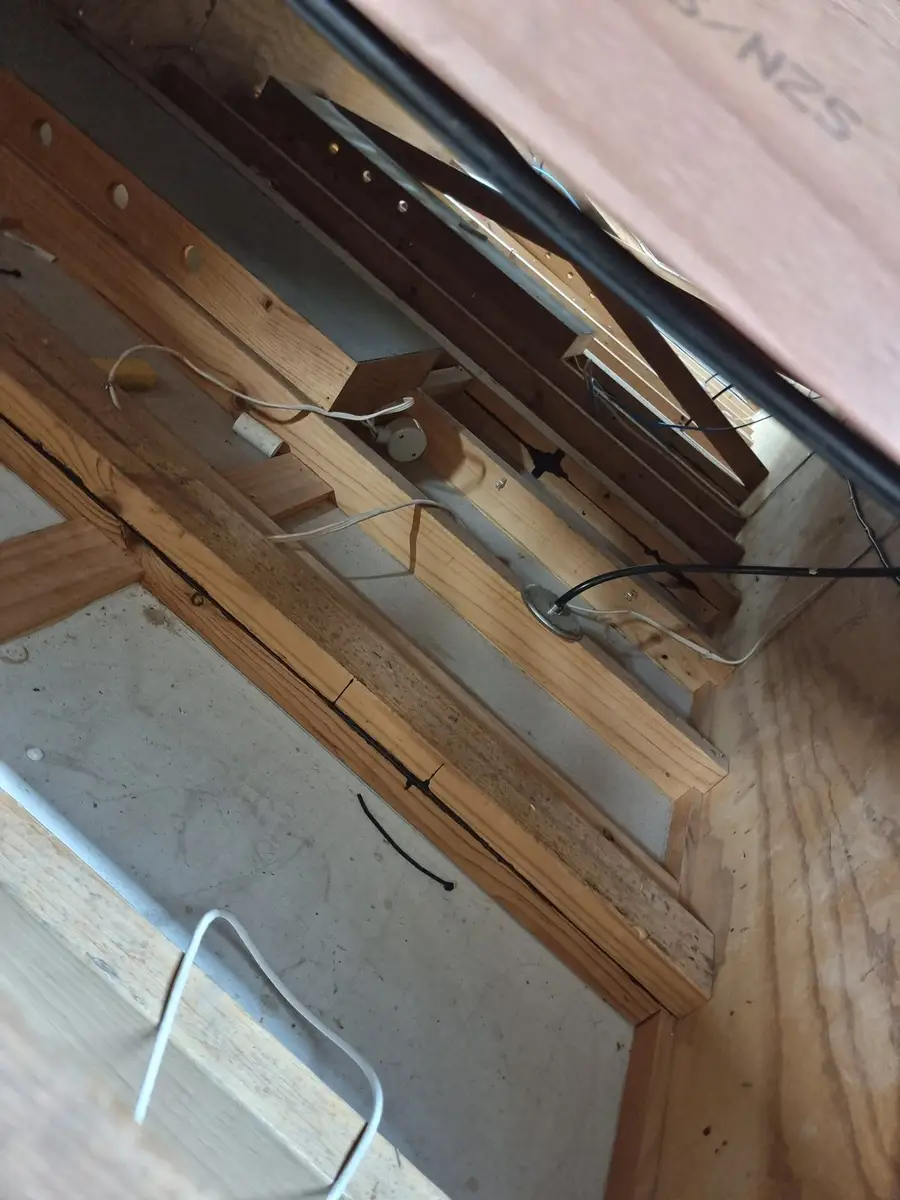 Ceiling framing during the void decontamination