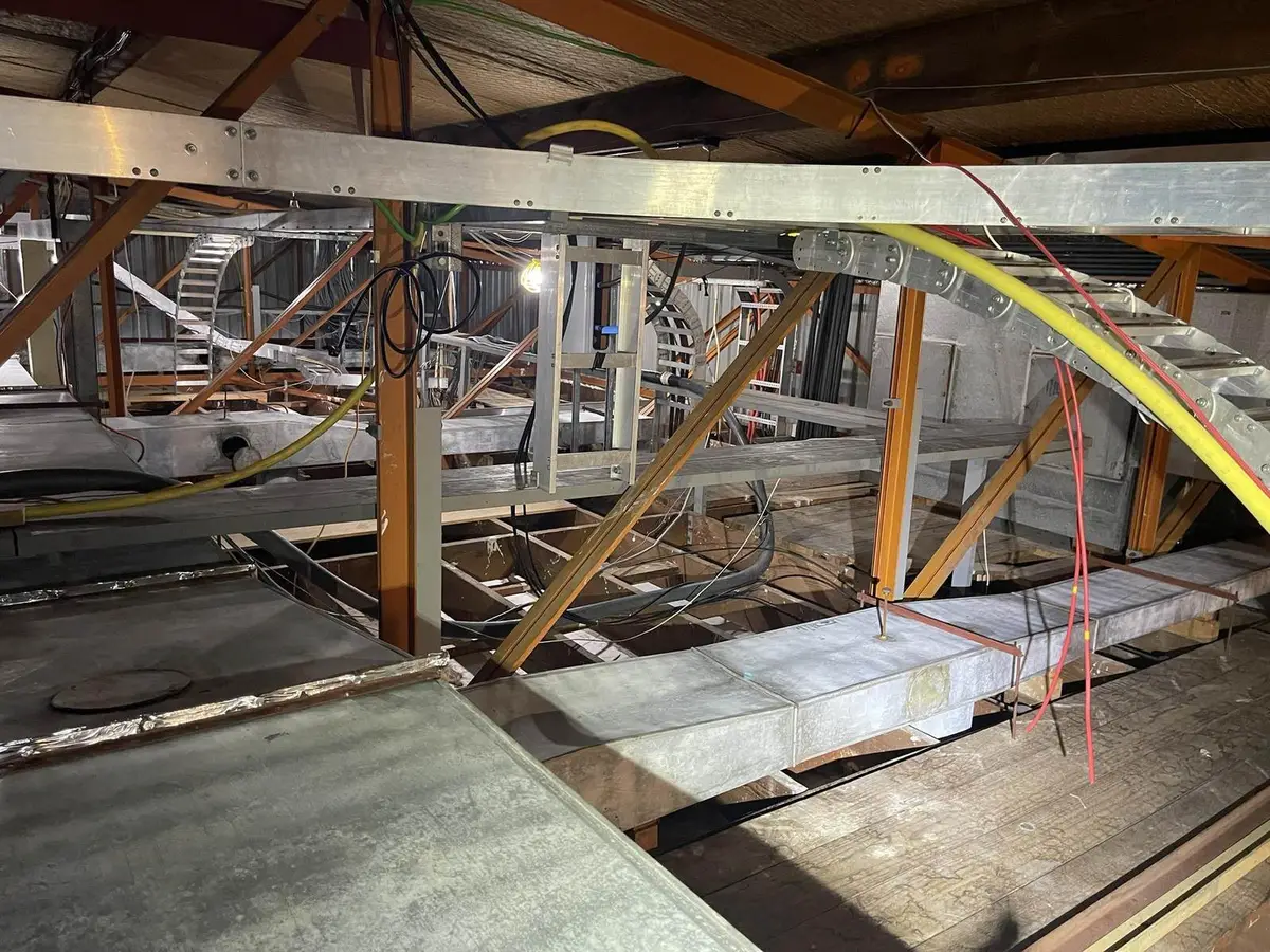 Roof space and ceiling void structure during commercial asbestos removal