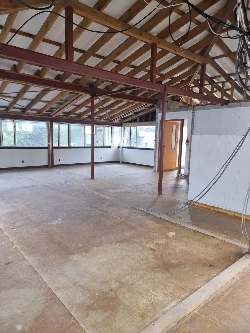 Commercial office stripped to shell and ready for fit-out